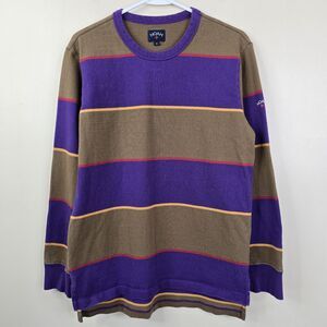 Noah Mens Long Sleeve Colorblock Rugby Style Crewneck Shirt Medium